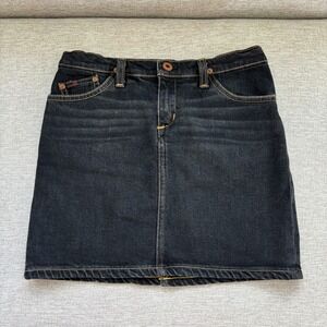 Vintage AG Adriano The Daisy Denim Mini Skirt 25 Dark Wash Y2K Indie Bimbocore